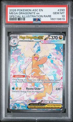 2026 POKEMON ASC EN-ASCENDED HEROES #290 MEGA DRAGONITE EX PSA 10 - Image 1