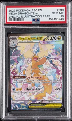 2026 POKEMON ASC EN-ASCENDED HEROES #290 MEGA DRAGONITE EX PSA 10 - Image 1
