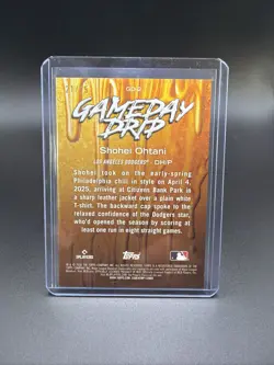 2026 Topps Shohei Ohtani Gameday Drip Orange No.# /25 SSP Series 1 Celebration - Image 2