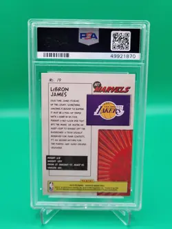 2019 PANINI DONRUSS NET MARVELS PRESS PROOF #19 LEBRON JAMES PSA 10 - Image 2