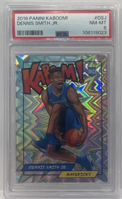 2018 Panini #K-DSJ Dennis Smith Jr. Kaboom! Rookie Case Hit SSP RC PSA 8 SP - Image 1