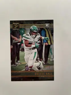 2022 PANINI CHRONICLES PANINI #PA-11 BREECE HALL ROOKIE RC - GOLD #10/10 - Image 1