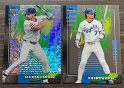 2026 MLB Topps Finest Rookie Jac Caglianone Mini Diamond & Bobby Witt Jr Common - Image 1