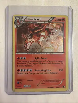 2013 Pokemon Card Charizard 19/113 Legendary Treasures Cosmos Holo Rare MP - Image 1