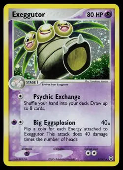Pokemon Card - Exeggutor FireRed & LeafGreen 5/112 Holo Rare SWIRL - Image 1