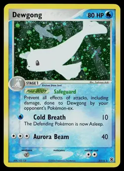 Pokemon Card - Dewgong FireRed & LeafGreen 3/112 Holo Rare - Image 1