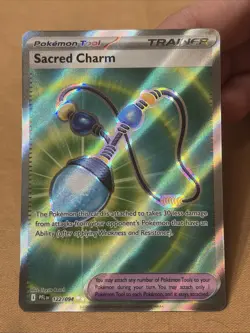 Sacred Charm 122/094 Ultra Rare Phantasmal Flames Pokemon Cards - Image 1