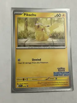 Pikachu - 214 (Illustration Contest 2024) NM SV: Scarlet & Violet Promo Cards - Image 1