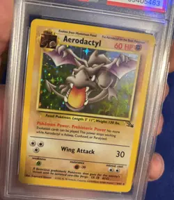 Aerodactyl 1/62 Fossil Holo Card - PSA 7 NM - Image 1