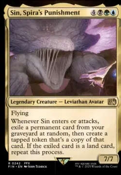 Sin, Spira's Punishment 242 Rare FINAL FANTASY Magic: The Gathering LP - Image 1