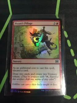 MTG Magic The Gathering Pirate’s Pillage Foil 2X2 Red Sorcery Treasure - Image 1