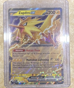 Pokemon TCG Zapdos ex 145/165 Scarlet Violet 151 Holo NM English - Image 1