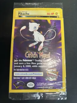 1x SEALED Pikachu # 4 BLACK STAR Promo WB Movie WOTC Pokemon Card (Purple) - Image 1