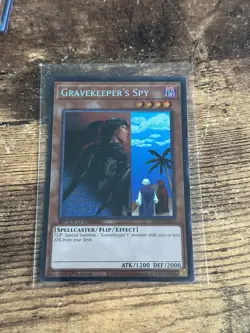 Yugioh NM Gravekeeper's Spy - SBC2-ENF10 - Prismatic Secret Rare - Image 1