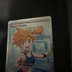 Misty's Vitality Trainer-Supporter Full Art Holo 111/084 PBL Pokemon TCG - Image 3