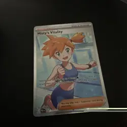 Misty's Vitality Trainer-Supporter Full Art Holo 111/084 PBL Pokemon TCG - Image 5