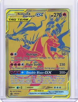 NM Reshiram & Charizard GX 2021 Pokemon SM Black Star Promo SM247 Full Art - Image 1