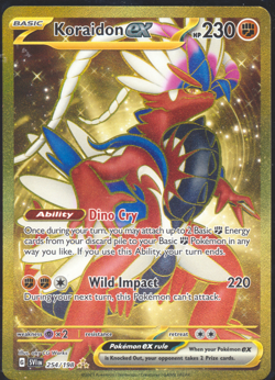 2023 Pokemon Koraidon ex 254/198 Scarlet & Violet Hyper Rare Gold Secret Rare NM - Image 1