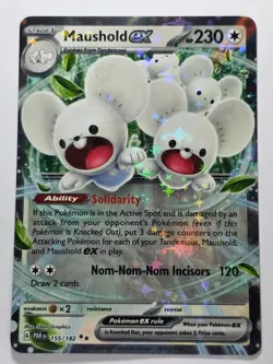 MAUSHOLD EX 155/182 DOUBLE RARE PARADOX RIFT HOLO NM/M POKEMON - Image 1
