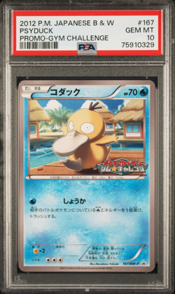 PSA 10 Psyduck Black White Gym Challenge Promo 167 2012 Pokemon Japanese-329 - Image 1