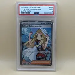 Pokemon Lillie's Determination 169/132 Me01 Mega Evolution Ultra Rare Holo PSA 9 - Image 1