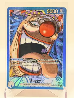 One Piece Emperors in the New World Buggy OP09-042 Parallel Alt Art Leader NM - Image 1