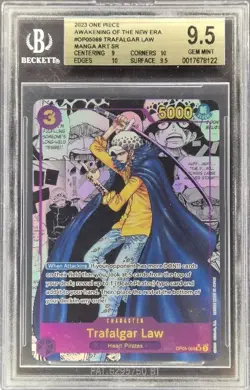 CARTA ONE PIECE TRAFALGAR LAW OP05-069 MANGA BGS 9.5 ENG GEM MINT - Image 2