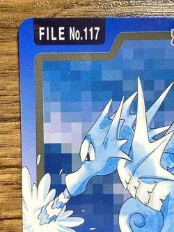 Pokemon Carddass Card Seadra File No.117 Bandai Pocket Monsters 1997 - Image 3