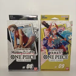 One Piece Card Game Monkey.D.Luffy ST-08 & Yamato ST-09 Starter Deck Sealed READ - Image 1