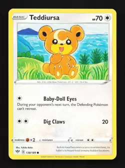 Teddiursa 138/189 LP Darkness Ablaze English Pokemon Card TCG - Image 1