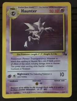 RARE Pokemon Card Haunter 06/62 Fossil Holo - Image 1