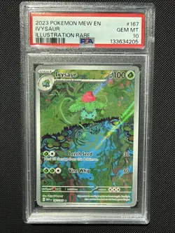 Pokemon TCG SV 151 Ivysaur 167/165 Illustration Rare Holo PSA 10 EN - Image 1