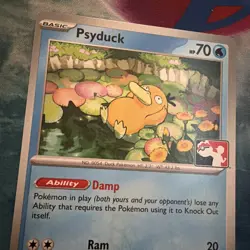 Psyduck 039/217 Prize Pack Series 9 Pokemon TCG League Play Stamped Cosmos NM - Image 2