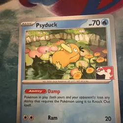 Psyduck 039/217 Prize Pack Series 9 Pokemon TCG League Play Stamped Cosmos NM - Image 3