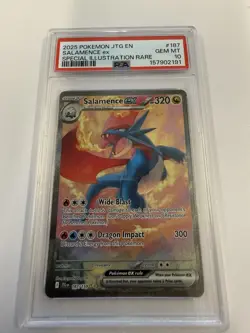 2025 POKEMON JTG EN-JOURNEY TOGETHER #187 SALAMENCE EX SIR PSA 10 - Image 1