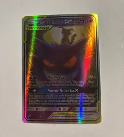 Pokemon TCG Sm-Team Up Gengar & Mimikyu GX 53/181 Ultra Rare TAG TEAM Holo - Image 1