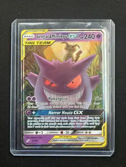 Gengar & Mimikyu GX 53/181 SM-Team Up TAG TEAM Holo Ultra Rare 240 HP EN 2019 - Image 1