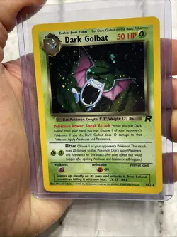 Pokemon Dark Golbat Holo TCG Card 7/82 Team Rocket NM Near Mint Vintage SWIRL - Image 1