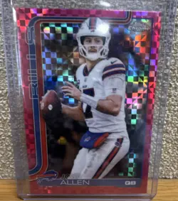 Topps Chrome 2025 Pink Xfractor Josh Allen #34 Buffalo Bills NFL Trading Card - Image 1