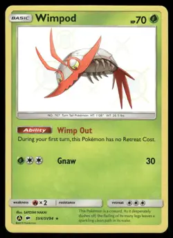 Pokemon Cards Wimpod SV4/SV94 Holo Hidden Fates Rare NM - Image 1