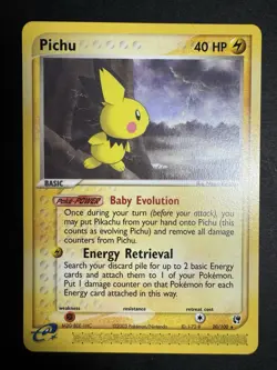 Pokemon Pichu 20/100 Non-Holo Rare Sandstorm Card NO BENDS - Image 1