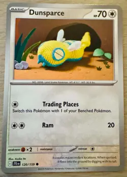 Pokemon TCG Dunsparce 120/159 Journey Together Card - Image 1
