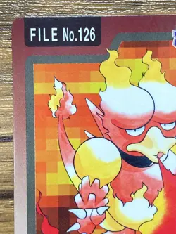 Pokemon Carddass Card Magmar 126 Bandai Pocket Monsters 1997 - Image 3