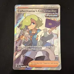Pokemon TCG Ciphermaniac's Codebreaking Ultra Rare Trainer Card 198/162 NM Cond - Image 1