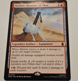 Magic: The Gathering Mjolnir, Hammer of Thor Marvel Super Heroes Mythic 0146 EN - Image 1