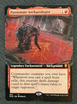 MTG Passionate Archaeologist *EXTENDED ART* Battle for Baldur's Gate 633 NM Reg - Image 1