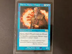 BARRIN, MASTER WIZARD Urza's Saga Edition Magic the Gathering RESERVED LIST MTG - Image 1