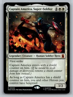 Captain America, Super-Soldier Foil M Marvel Super Heroes 9 NM - Image 1