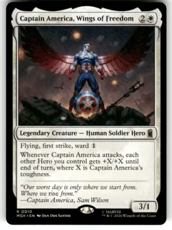 Captain America, Wings of Freedom 10 Marvel Super Heroes Magic: The Gathering NM - Image 1