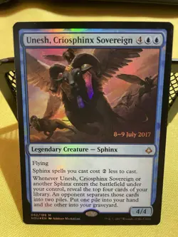 Magic: The Gathering Unesh Criosphinx Sovereign Foil Prerelease Hour of Devasta… - Image 1